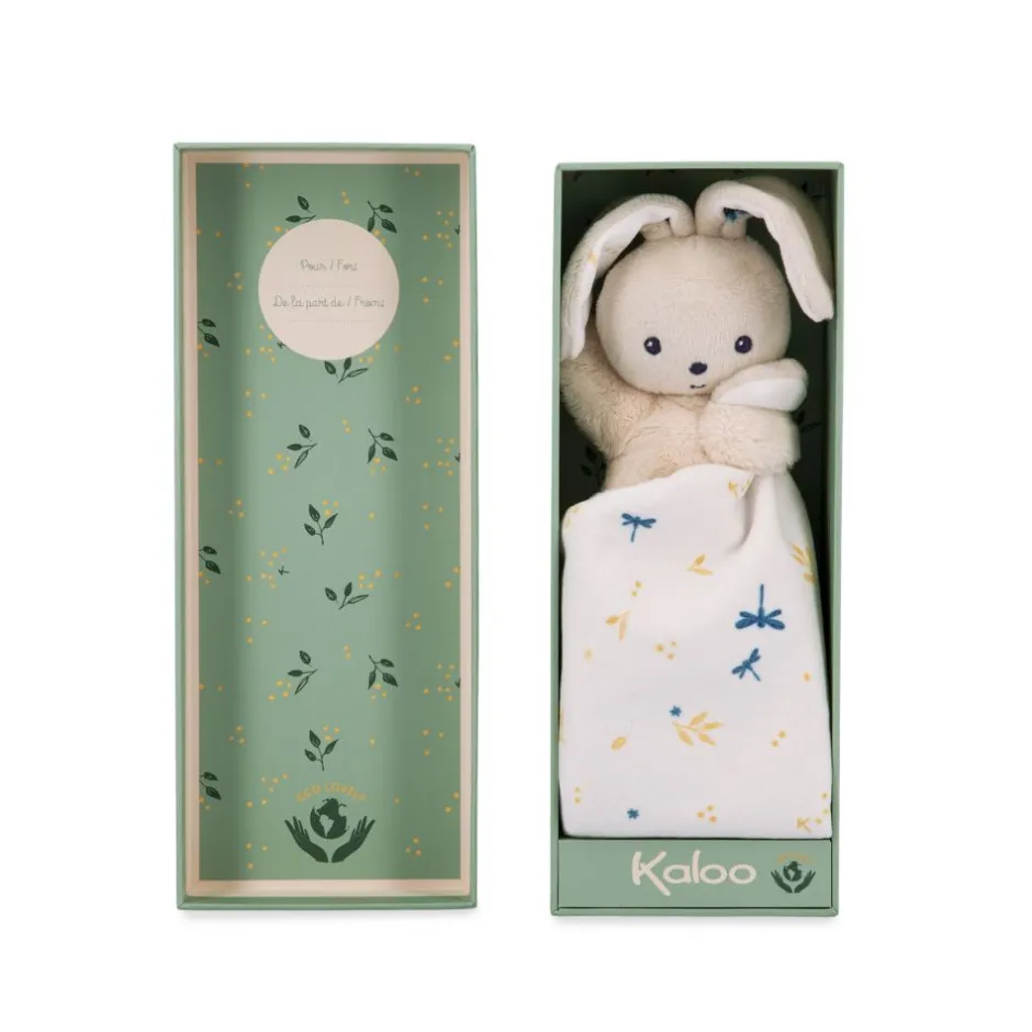 Doudou lapin Carré douceur Blanc délicat<Kaloo Flash Sale